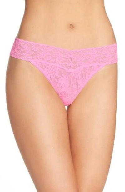 Shop Hanky Panky Original Rise Thong In Blossom Pink