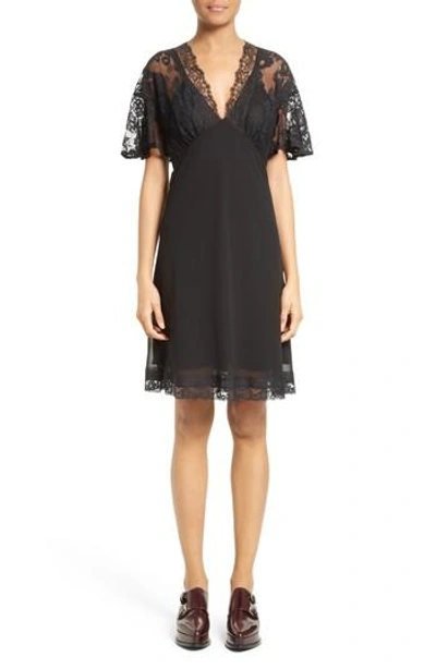 Shop Mcq By Alexander Mcqueen Volant Lace Dress In Black