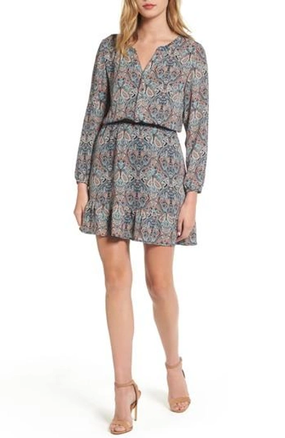Shop Cupcakes And Cashmere Selma Paisley Blouson Dress In Ink