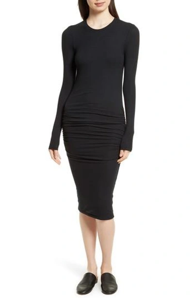 Shop Atm Anthony Thomas Melillo Ribbed Stretch Jersey Dress In Black