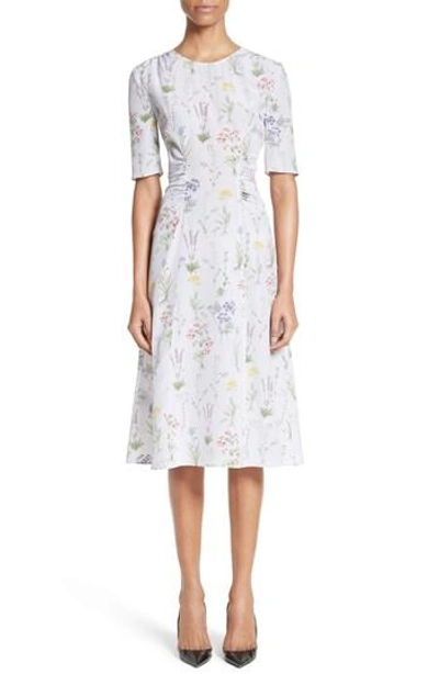 Shop Altuzarra Sylvia Floral Silk A-line Dress In Lilac Multi