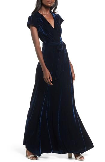 tularosa sid wrap dress velvet