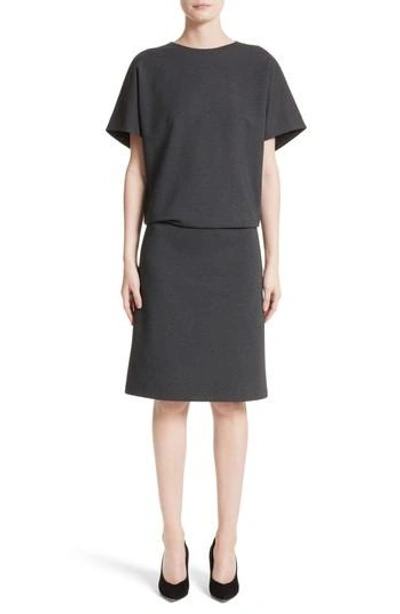 Shop Lafayette 148 Blouson Dress In Smoke