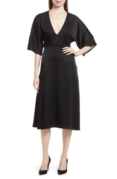 Shop Theory Kensington Midi Dress In Black