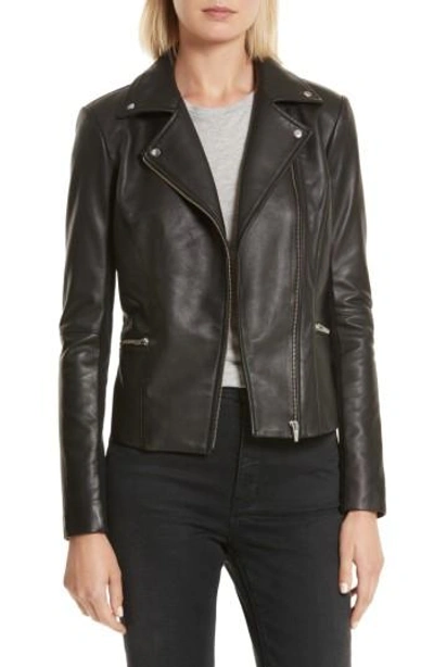 Shop Veda Dallas Orion Lambskin Leather Jacket In Black