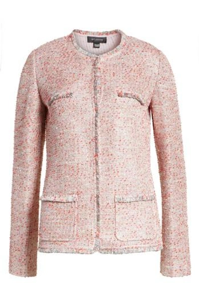 Shop St. John Metallic Tweed Jacket In Rosa Multi