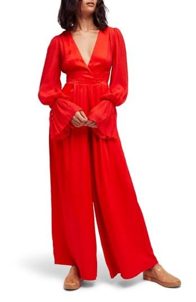 Shop Free People Not Your Baby Jumpsuit In Red