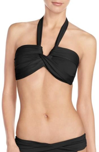 Shop Seafolly Halter Bikini Top In Black