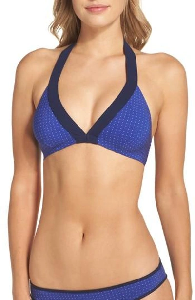Shop Diane Von Furstenberg Banded Halter Bikini Top In Ronsin Dot