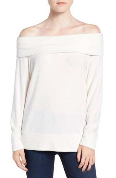 Shop Cupcakes And Cashmere 'brooklyn' Off The Shoulder Top In Ivory