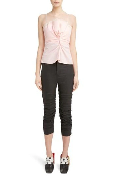 Shop Jacquemus Ruched Camisole Top In Pink