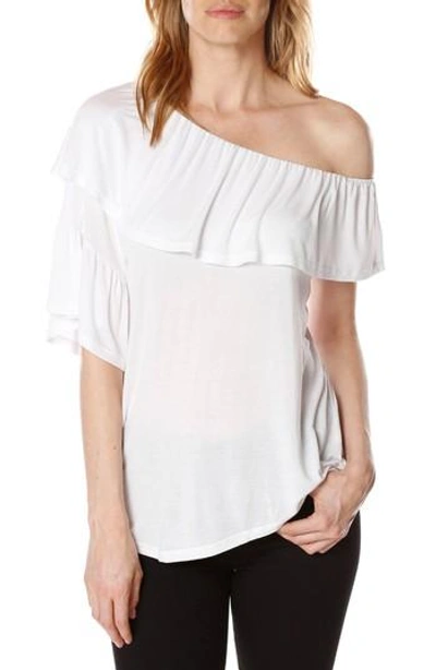 Shop Paige Pax One-shoulder Top In Optic White