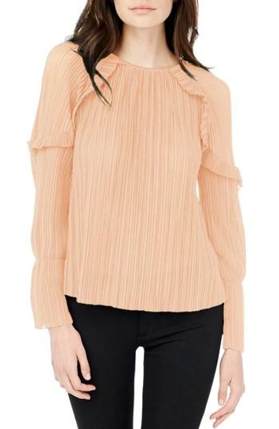 Shop Michael Stars Bell Sleeve Top In Blush