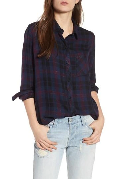 Shop Rails Hunter Plaid Shirt In Pacific White Silver