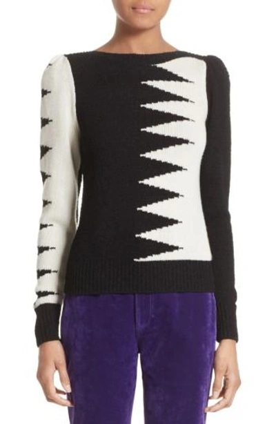 Shop Marc Jacobs 40s Intarsia Sweater In Black Multi
