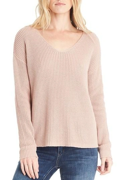 Shop Michael Stars V-neck Sweater In Nymph