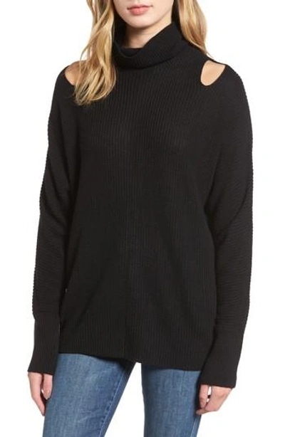 Shop Ella Moss Cutout Sweater In Black