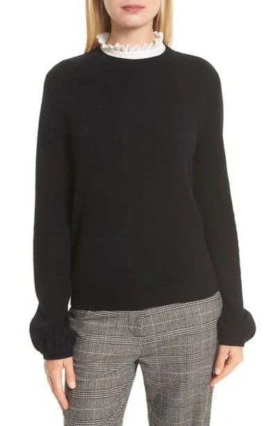 Shop Joie Affie Wool & Cashmere Sweater In Caviar