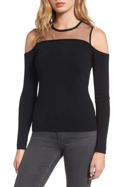 Shop Bailey44 Swallowed Whole Cold Shoulder Sweater In Black