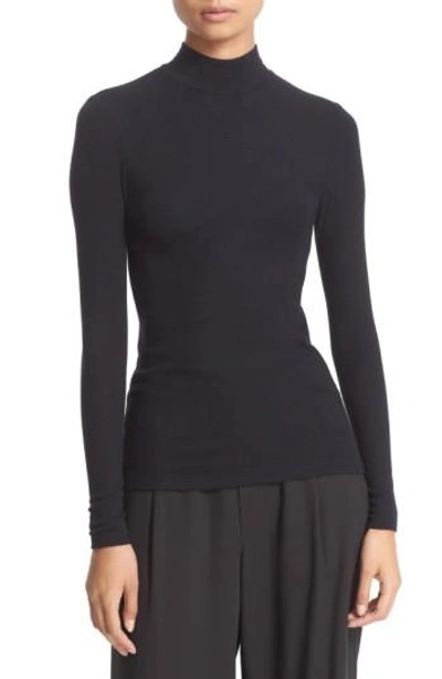 Shop Atm Anthony Thomas Melillo Rib Mock Neck Top In Black