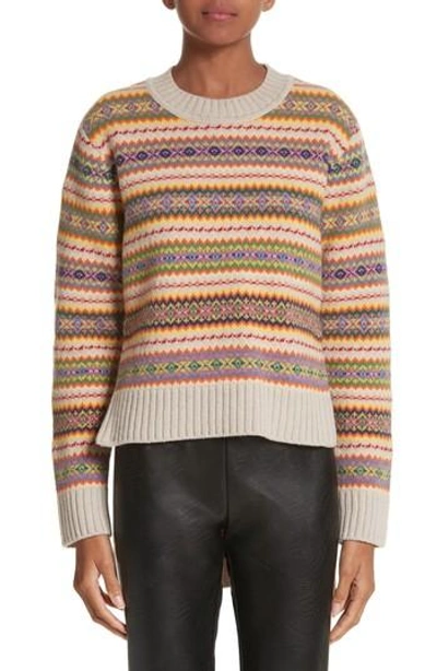 Shop Stella Mccartney Shetland Wool Fair Isle Sweater In Multicolor