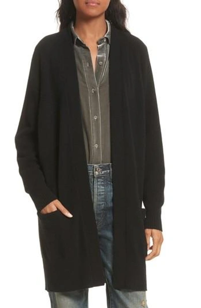 Shop Vince Raglan Sleeve Cashmere Cardigan In Black