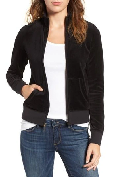 Shop Juicy Couture Fairfax Terry Track Jacket In Pitch Black