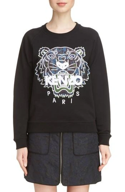 Shop Kenzo Floral Leaf Tiger Sweatshirt In Black