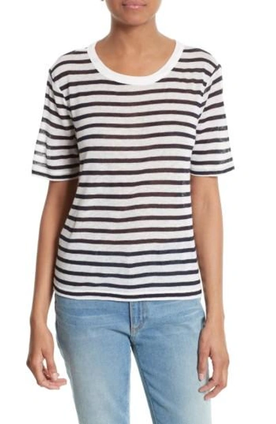Shop Alexander Wang T Stripe Tee In Ink And Ivory