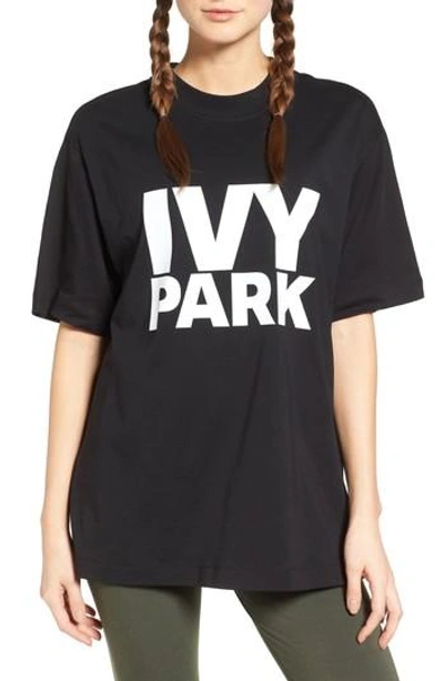 Shop Ivy Park Logo Tee In Black