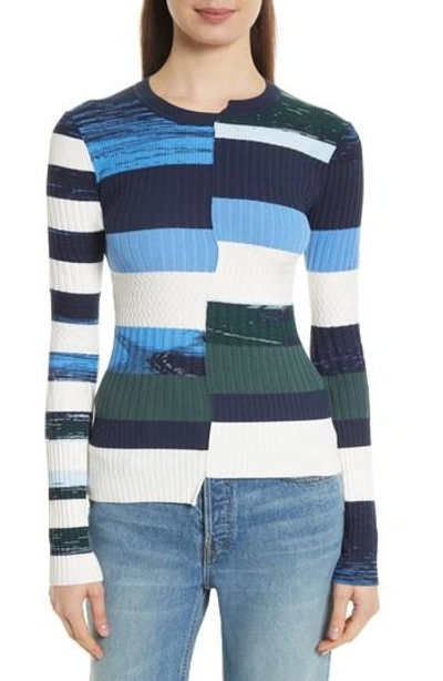 Shop Opening Ceremony Space Dye Stripe Top In Eclipse Multi