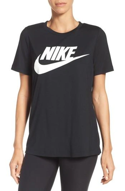 Shop Nike Sportswear Essential Tee In Black/ Black/ White