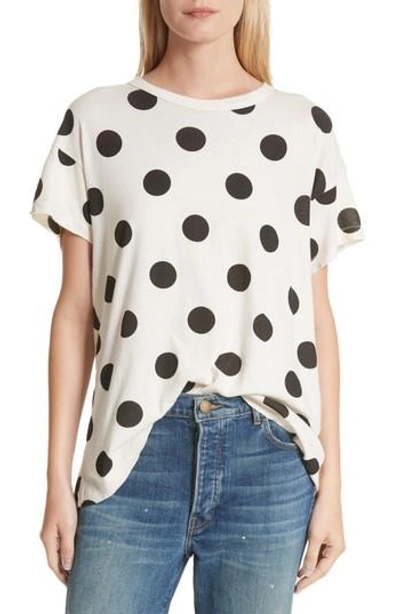 Shop The Great Tee In Washed White Black Dots