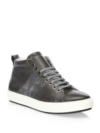 Shop Madison Supply Camouflage Web High-top Sneakers In Grey