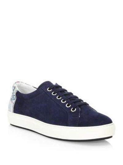 Shop Madison Supply Floral Low-top Sneakers In Navy