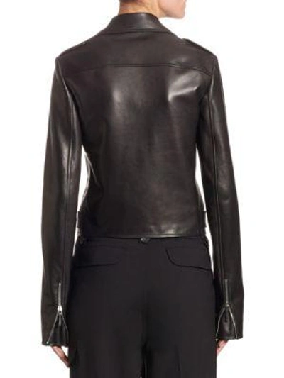 Shop The Row Perlin Leather Jacket In Black