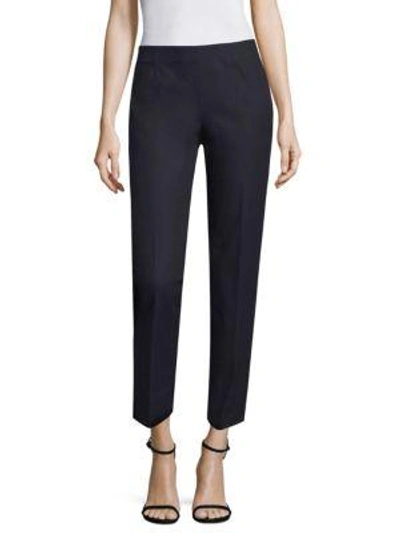 Shop Lafayette 148 Cropped Bleecker Pants In Ink