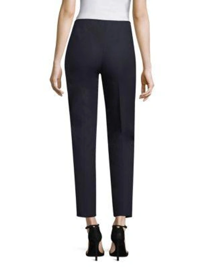 Shop Lafayette 148 Cropped Bleecker Pants In Ink