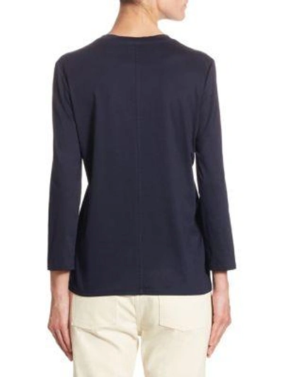 Shop The Row Mave Cotton Top In Navy