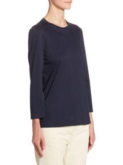 Shop The Row Mave Cotton Top In Navy