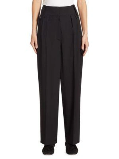 Shop The Row Kiefer Pleated Pants In Black
