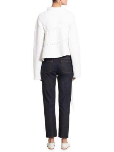 Shop The Row Alys Asymmetrical Sweater In White