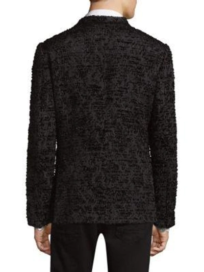 Shop John Varvatos Textured Shawl Collar Jacket In Black