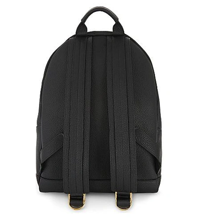 Shop Tom Ford Grained Leather Backpack In Black
