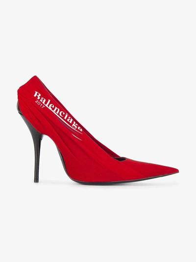 Shop Balenciaga Red Knife 115 Pumps