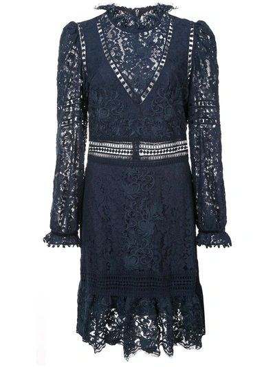 Shop Sea Crochet Lace And Cut Out Detailed Dress