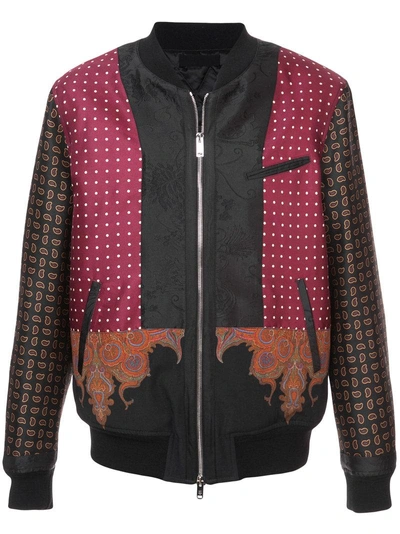 Shop Alexander Mcqueen Engineered Paisley Bomber Jacket