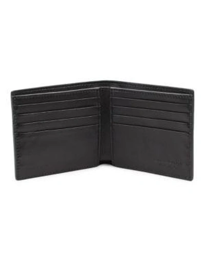 Shop Burberry Leather Billfold Wallet In Black