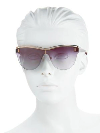 Shop Balmain 70mm Shield Sunglasses In Bronze-grey
