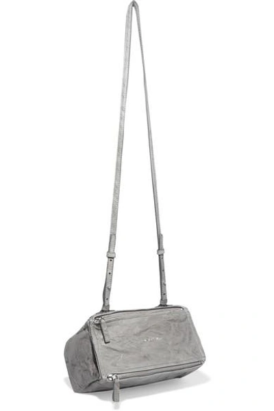Shop Givenchy Pandora Mini Washed-leather Shoulder Bag